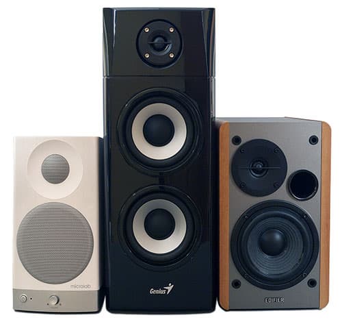 Участники тестирования Edifier R1280T, Genius SP-HF1800A, Microlab F30