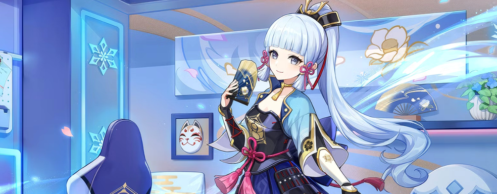 Genshin Impact получила коллаб с Logitech. Первый взгляд на мерч и геймерскую комнату Камисато Аяки