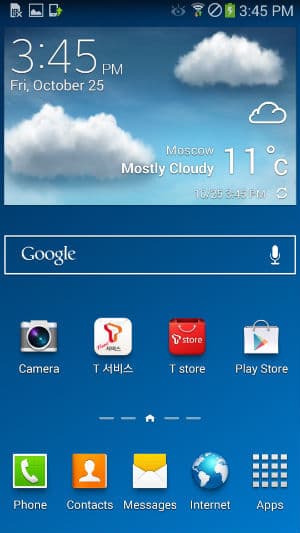 Скриншот Samsung Galaxy Round