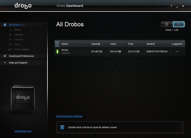 Drobo Dashboard