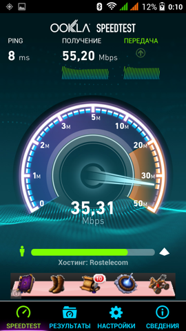 Обзор Jiayu G4S. Скриншоты. Скорость 3G