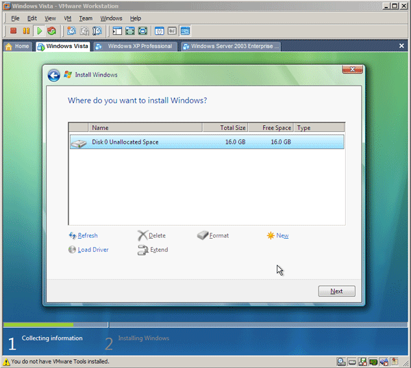 Установка Windows Vista