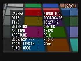 меню Nikon D70