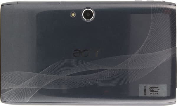 Задняя сторона планшета Acer Iconia Tab A100