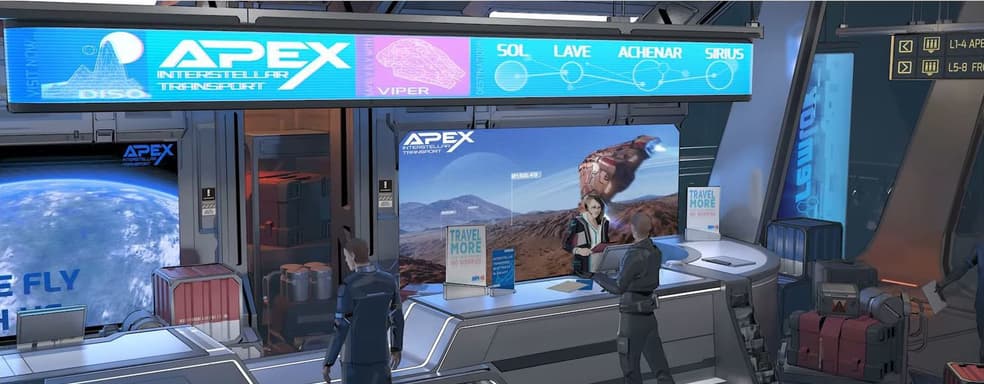 Прогулка по звездному порту в Elite Dangerous: Odyssey