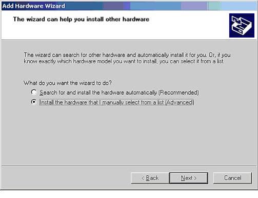 Добавление адаптера замыкания на себя