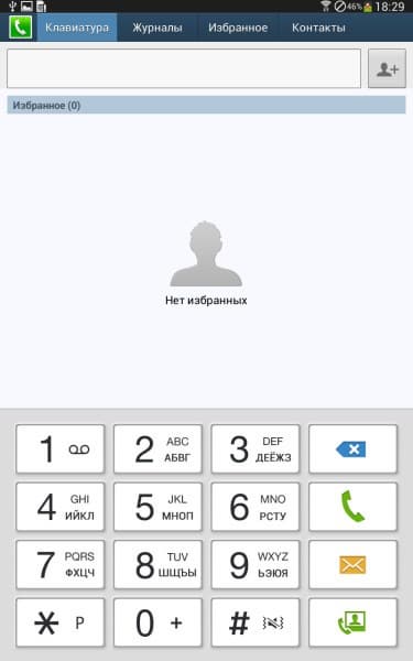 Телефон на планшете Samsung Galaxy Tab 3 10.1