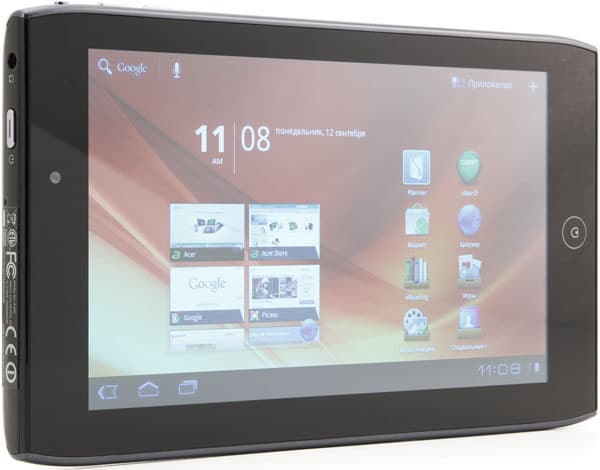 Внешний вид планшета Acer Iconia Tab A100