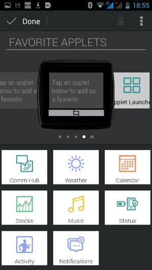 Скриншот приложения Qualcomm Toq Скриншот приложения Qualcomm Toq