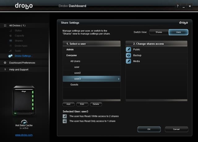 Drobo Dashboard