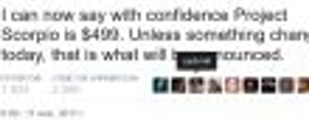 Джефф Кейли заявил, что Project Scorpio будет стоить 499 долларов