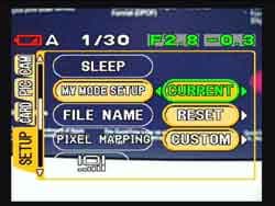 Olympus Camedia C-5000 Zoom Menu
