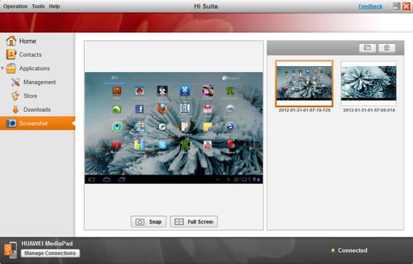 Скриншот утилиты Hi-Suite