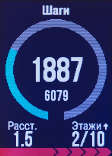 Снимок экрана Garmin vivoactive HR