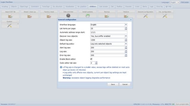 веб-интерфейс Evika LogicMachine веб-интерфейс Evika LogicMachine