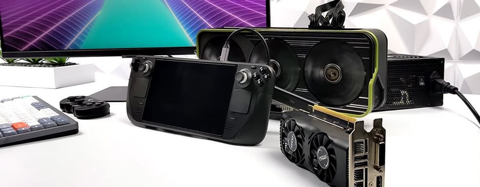 На Steam Deck запустили игры в 4K с 60 FPS благодаря внешней видеокарте