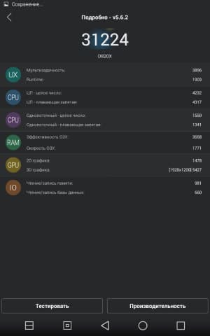 Производительность планшета Alcatel OneTouch Hero 8