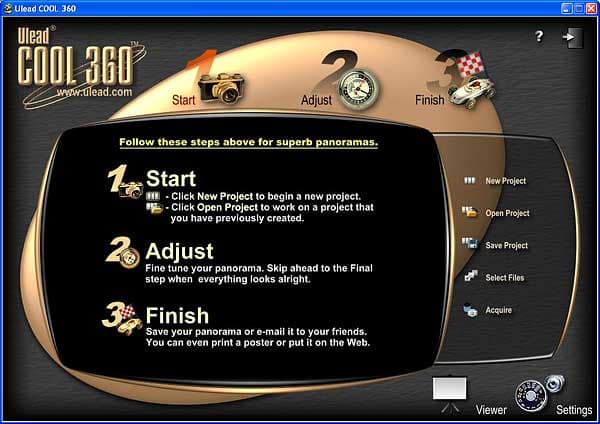 Главное окно Ulead COOL 360
