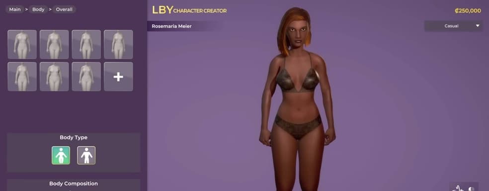 Разработчики Sims-подобной Life by You показали кастомизацию тела на примере темнокожей женщины