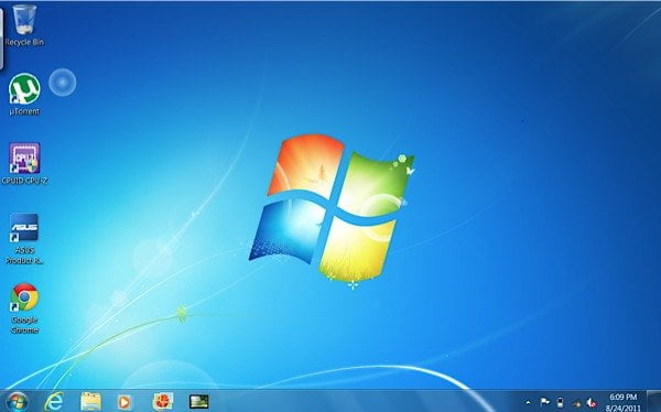 Рабочий стол Windows на планшете Asus Eee Slate