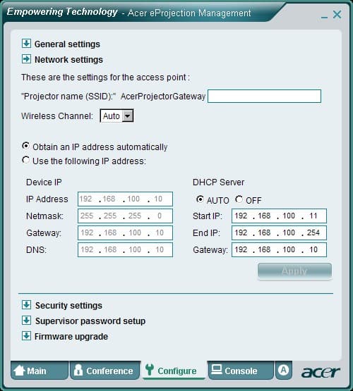 Acer eProjection Management