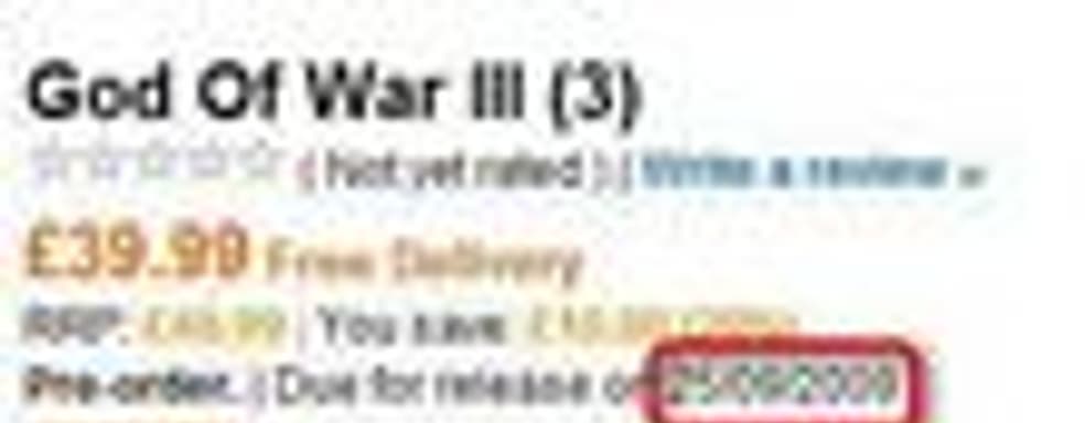 Очередные спекуляции на тему даты релиза God of War III [обновлено]