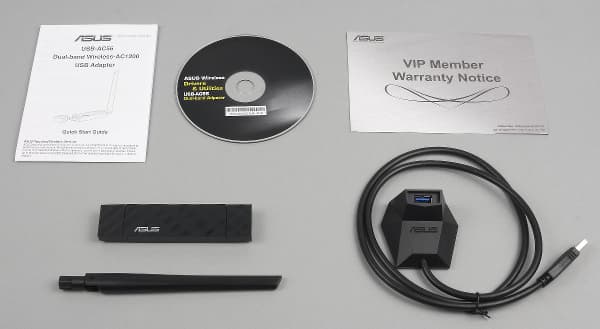 Комплект поставки Asus USB-AC56 Комплект поставки Asus USB-AC56