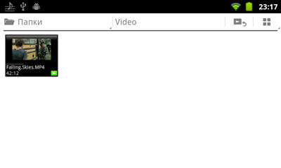 Обзор Sony Walkman Z. Скриншоты. Видеопроигрыватель