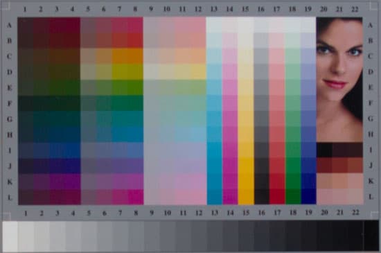 Файл CRW4004, мишень, по которой производилась профилировка, обработанная профилем, ISO 50, дневной свет