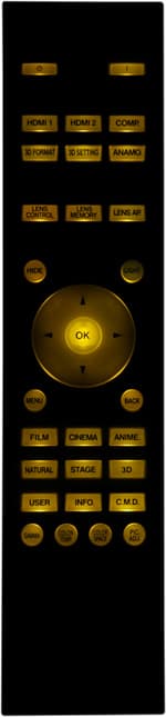 Проектор JVC DLA-X30B, пульт ДУ с подсветкой