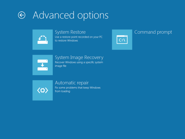 Загрузочное меню Windows 8