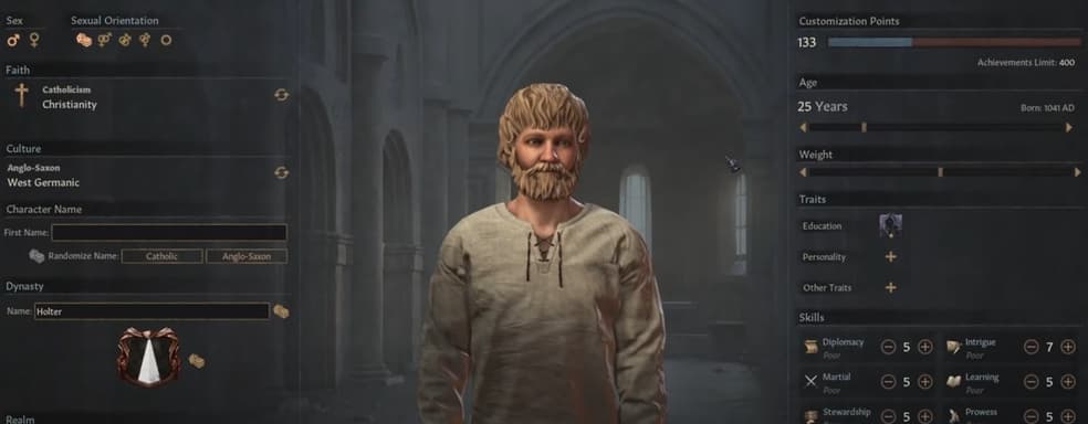 Crusader Kings 3 получит расширенный редактор персонажей