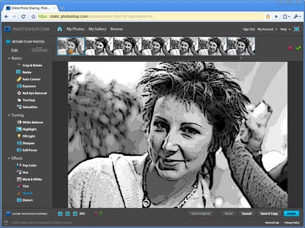 Имитация эффекта рисования в Photoshop.com