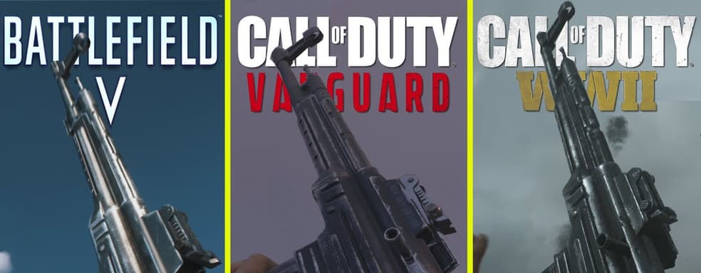 Видео сравнение оружия в Call of Duty: Vanguard, Battlefield 5 и Call of Duty WWII