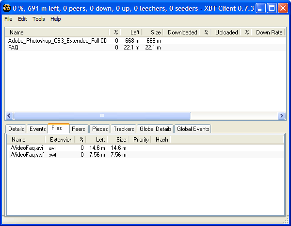 Главное окно XBT Client