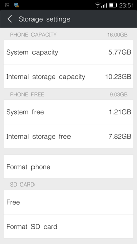 Обзор Gionee Elife E7. Скриншоты. Объем памяти