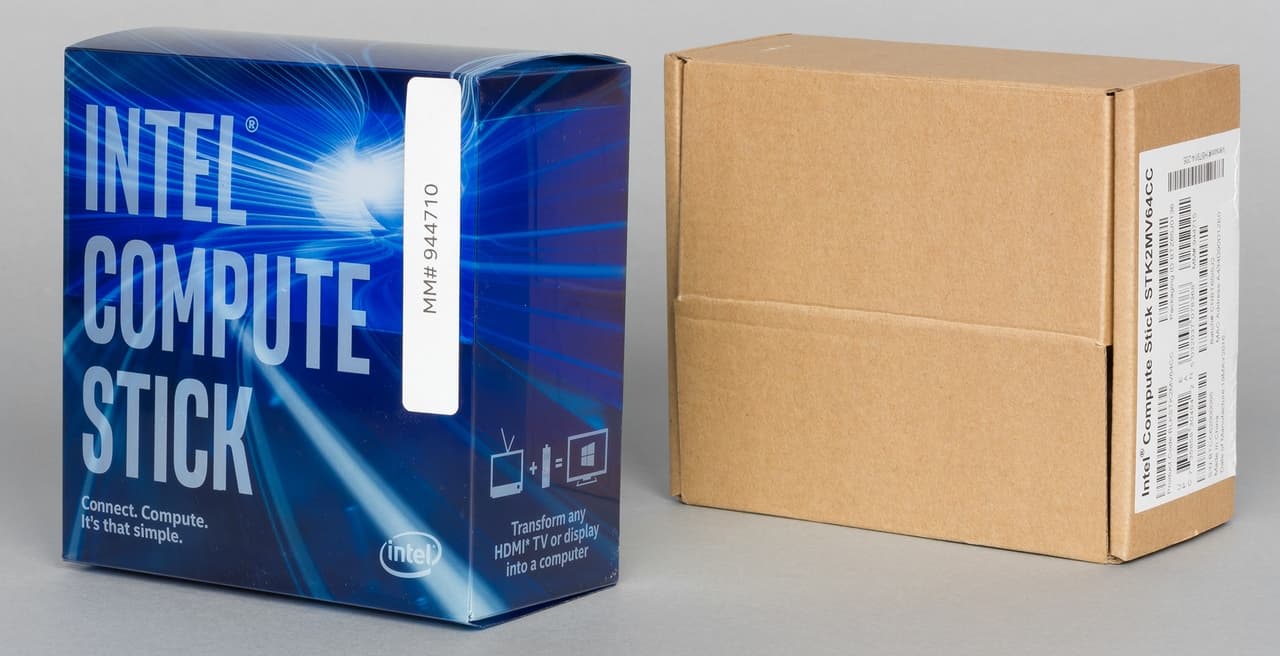 Упаковки Intel Compute Stick на Intel Core M