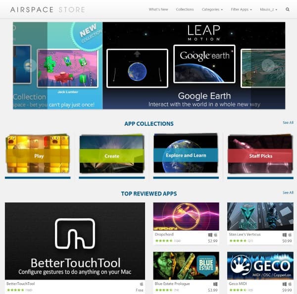 Работа контроллера Leap Motion