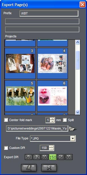 Экспорт альбома в Dg Foto Art