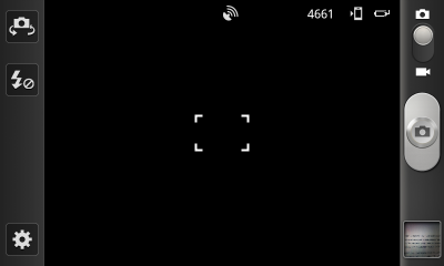 Обзор Samsung Galaxy S II. Скриншоты. Управление камерой: Основной экран