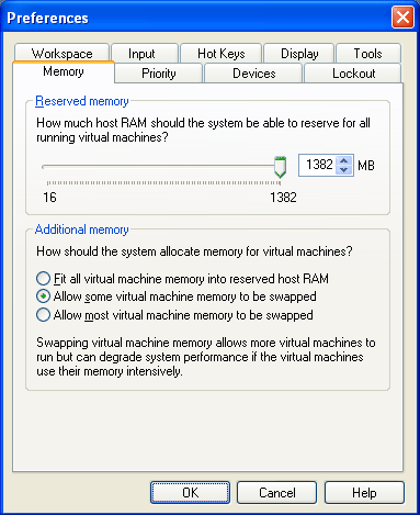 Настройка выделяемой оперативной памяти