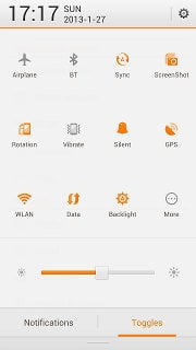 MIUI Toggles в Xiaomi Mi-Two