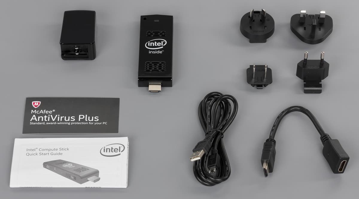 Комплект поставки Intel Compute Stick