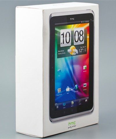 Внешний вид коробки планшета HTC Flyer