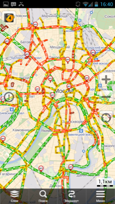 Обзор Huawei Honor 2. Скриншоты. Яндекс.Карты