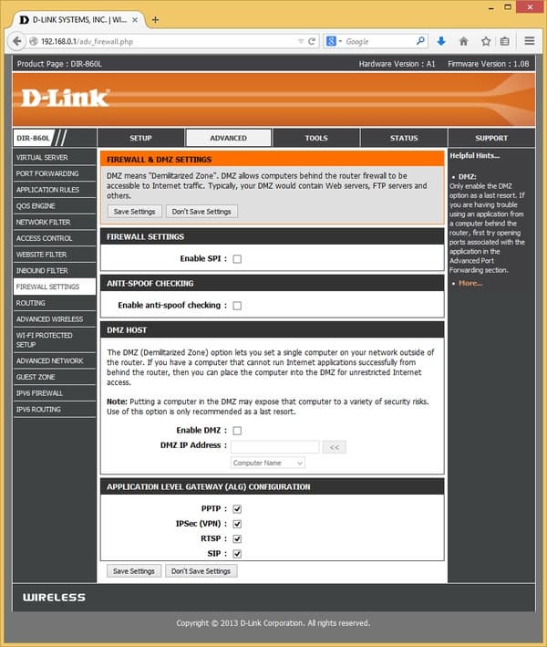 Настройка D-Link DIR-860L