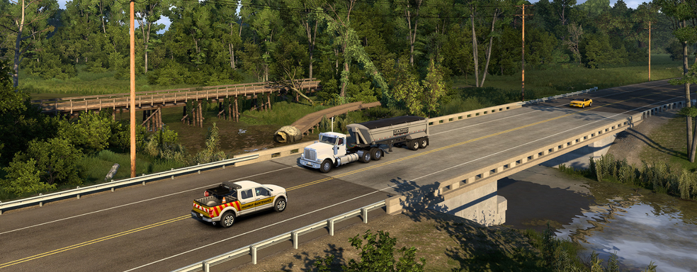Louisiana Swamps and Forests in American Truck Simulator. New Screenshots of the Southern State DLC