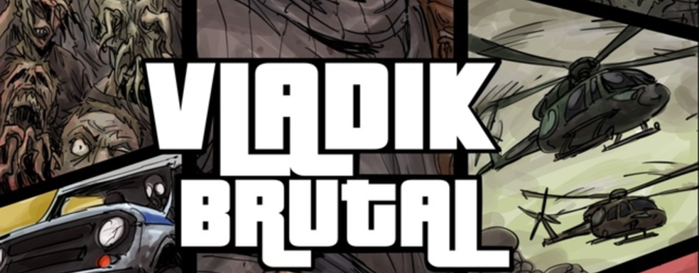 13 обложек комикса VLADIK BRUTAL. Представлены арты в духе GTA, DOOM и не только