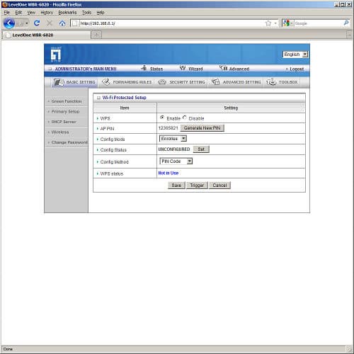 маршрутизатор LevelOne WBR-6020 настройка маршрутизатора LevelOne WBR-6020