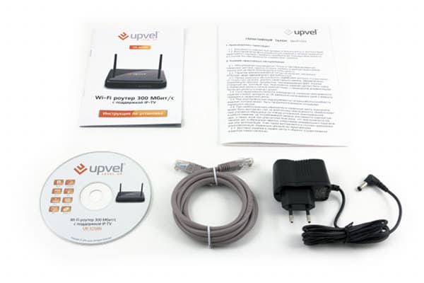 Комплект поставки роутера Upvel UR-325BN Комплект поставки роутера Upvel UR-325BN